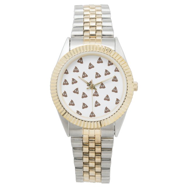 Pil av Poo emoji-leende poppor Armbandsur (Framsida)