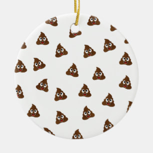 Pil av Poo emoji-leende poppor Julgransprydnad Keramik