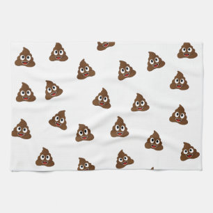 Pil av Poo emoji-leende poppor Kökshandduk