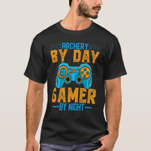 Pil Båge Bågskytte av Day Gamer Dataspel Bågskyt T Shirt