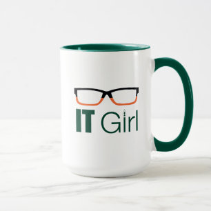 Pil DET grafiska flickaexponeringsglas Mugg