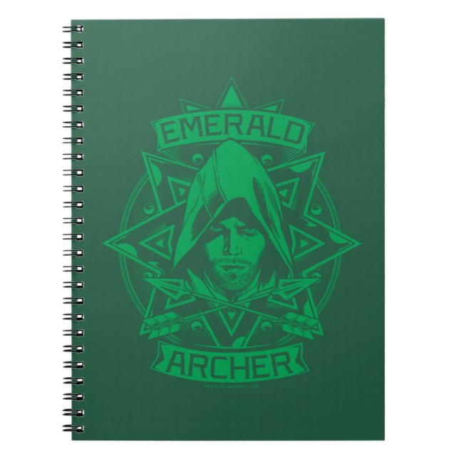 Pil | Emerald Archer Graphic Anteckningsbok (Framsidan)