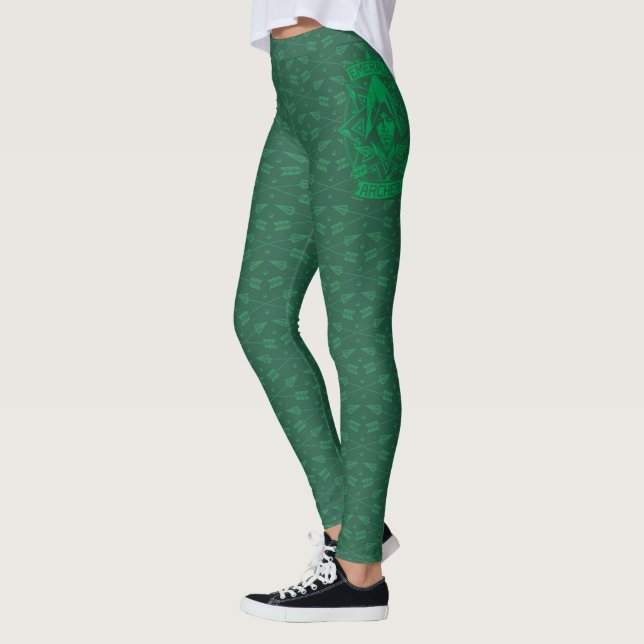 Pil | Emerald Archer Graphic Leggings (Vänster)