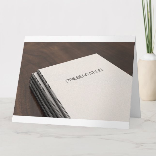 Pil för bundet presentationsdiagram kort (Framsida)