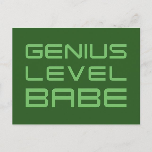 Pil | Genius Level Babe Vykort (Framsida)