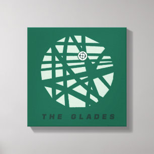 Pil   Glades City Karta Canvastryck