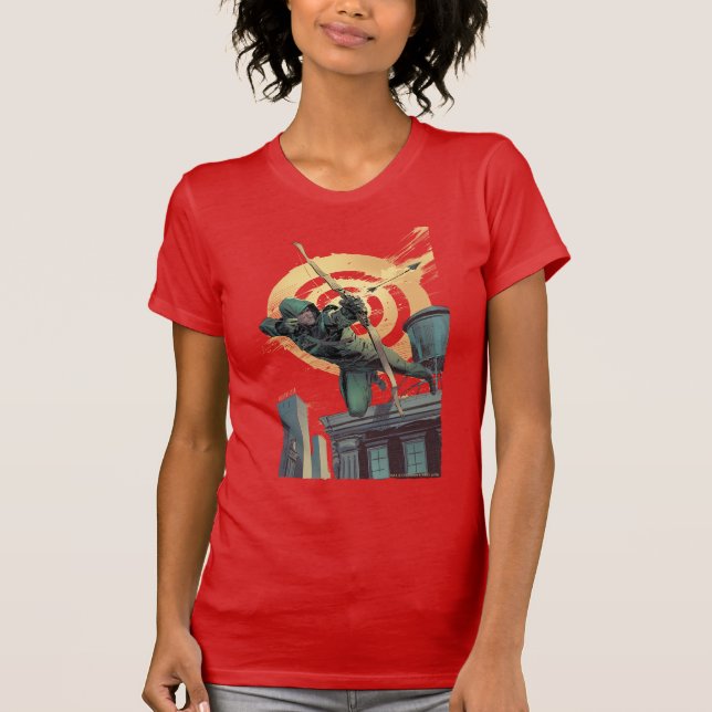 Pil | Grönt Pil från ofäst T Shirt (Framsida)