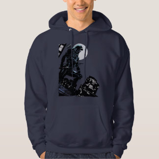 Pil | Grönt-pil i månläge Hoodie