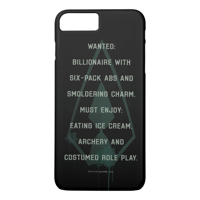 Pil | Grönt Pil Parody Wanted Post Case-Mate iPhone Skal (Baksida)