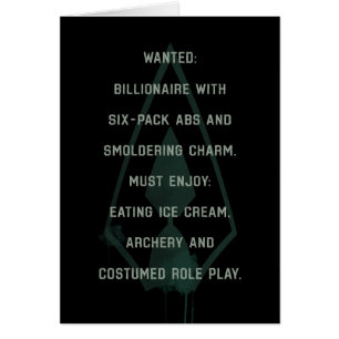 Pil Grönt Pil Parody Wanted Post Hälsningskort