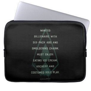 Pil Grönt Pil Parody Wanted Post Laptop Fodral