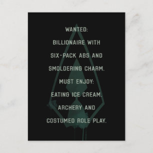 Pil   Grönt Pil Parody Wanted Post Vykort