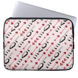 Pil, hjärta & kärlek romantisk design laptop fodral