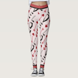 Pil, hjärta & kärlek romantisk design leggings