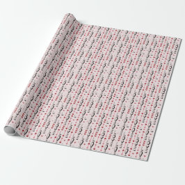 Pil, hjärta & kärlek Romantisk design Presentpapper