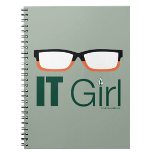 Pil IT Girl Glasses Graphic Anteckningsbok