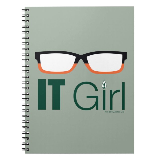 Pil | IT Girl Glasses Graphic Anteckningsbok (Framsidan)