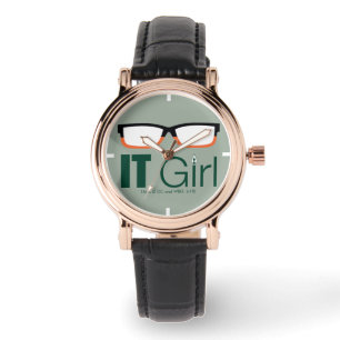 Pil IT Girl Glasses Graphic Armbandsur
