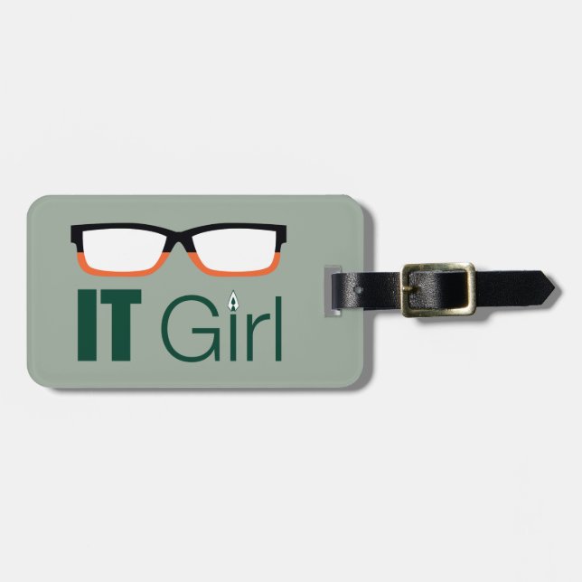 Pil | IT Girl Glasses Graphic Bagagebricka (Horisontell Framsida)