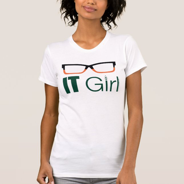 Pil | IT Girl Glasses Graphic T Shirt (Framsida)