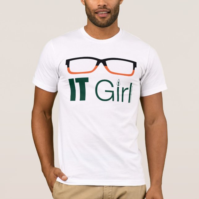 Pil | IT Girl Glasses Graphic T Shirt (Framsida)