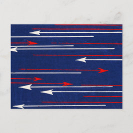 Pil japansk träsnittstext vykort