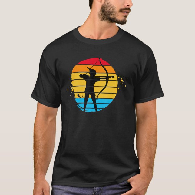 Pil och Båge  Bågskytte Grunge Stil T Shirt (Framsida)