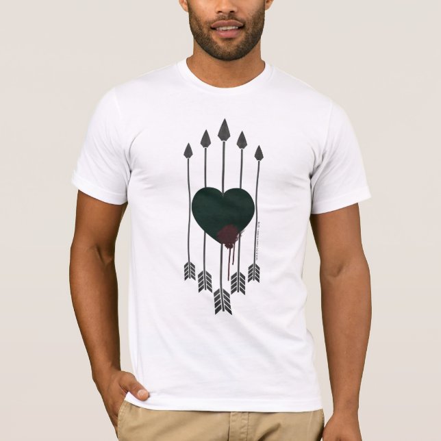 Pil | Pil genom hjärtat T Shirt (Framsida)