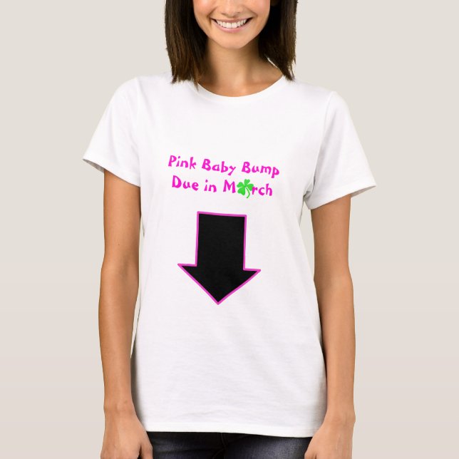 Pil rosababybula rakt i mars t-shirt (Framsida)