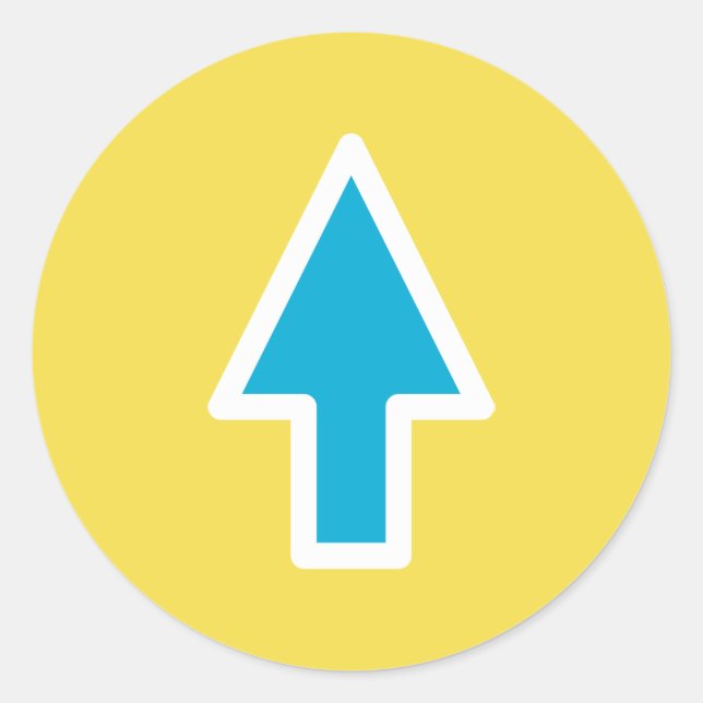 Pil Runt Klistermärke (Framsida)