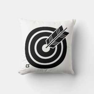 Pil slå ett runt mål kudde