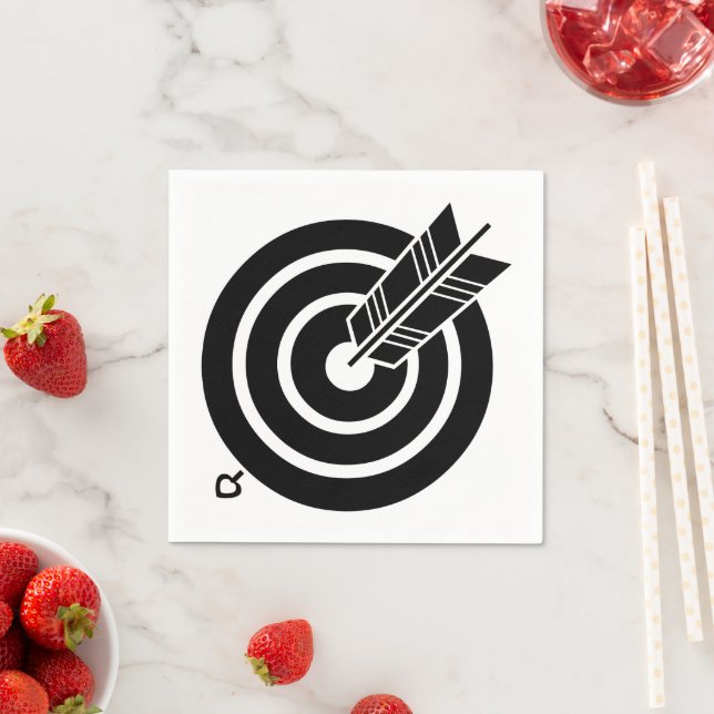 Pil slå ett runt mål Pappert & Party Napkins Pappersservett (Insitu)