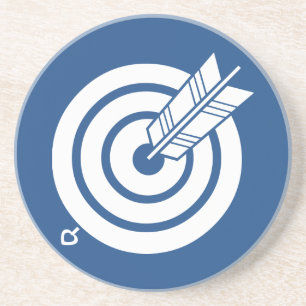 Pil slå ett runt mål underlägg sandsten