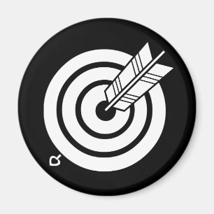 Pil slå ett runt målmagneter magnet