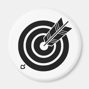 Pil slå ett runt målmagneter magnet
