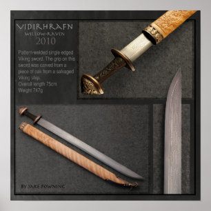 Pil som är korpsvart vid Jake Powning Poster