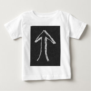 Pil som pekar upp. Grått på mörk bakgrund T Shirt