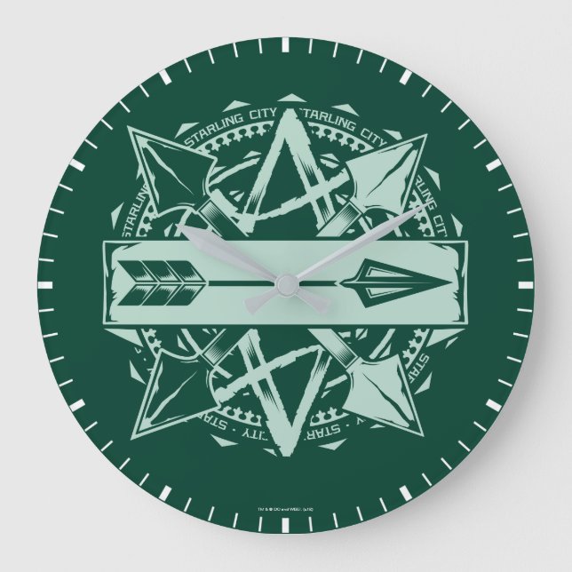 Pil | Starling City Arrow Badge Stor Klocka (Framsida)