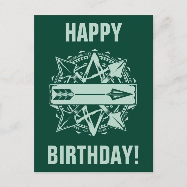 Pil | Starling City Arrow Badge Vykort (Framsida)