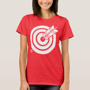Pil träffade en rund målscheibe t shirt