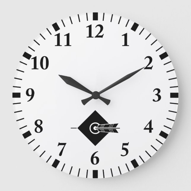 Pil träffar mål Urklockor Stor Klocka (Framsida)