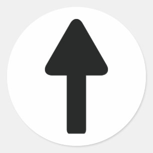 pil upp-ikon runt klistermärke