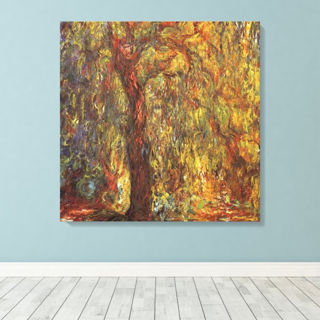 Pilar av sorg (Weeping Willow) av Claude Monet, Vi Canvastryck (Insitu (trägolv))