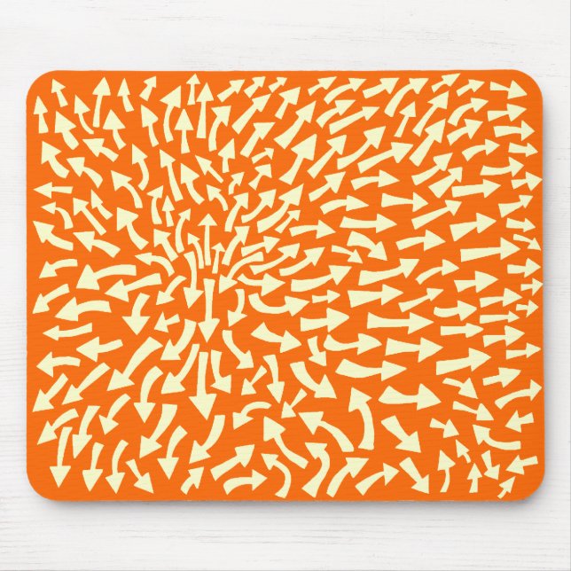 Pilar - Cream på Orangen FF6600 Musmatta (Framsidan)