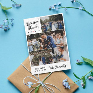 Pilar Heart Photo Collage Kärlek & Tack Bröllop