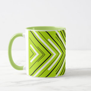 Pilar i Lime Green, Black and White Mugg