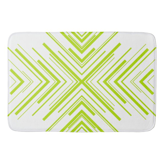 Pilar i Lime Green och White Badrumsmatta (Framsidan)