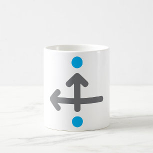 Pilar och blå punkter kaffemugg