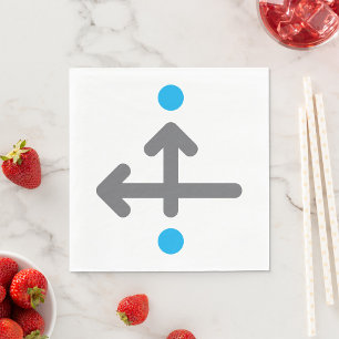 Pilar och blå punkter pappersservett