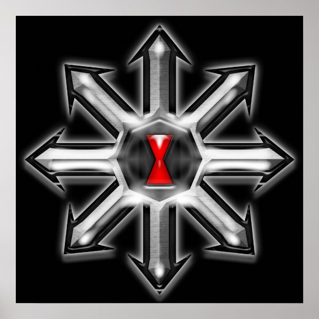 Pilar över Chaos - Svartvit Poster (Framsidan)